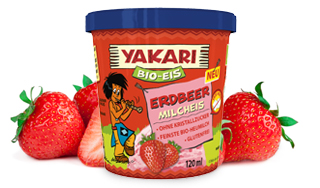 YAKARI Bio Erdbeer Milcheis